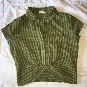 Olive Green Crop Top Women's Small